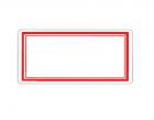 《鶴屋》保護膜標籤紙3009 紅框 43x91mm (18片/20包/盒)